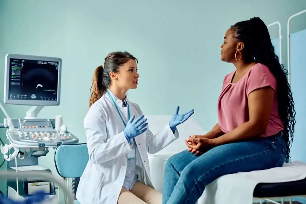Rejuvenating Intimacy: Exploring Surgical Solutions for Vaginal Laxity 1 Woman have consultation about vaginal laxity Wilmslow