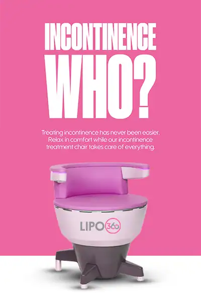LIPO360 EMS Chair Can Help with Urinary Incontinence 2 Image of a urinary incontinence treatment seat Wilmslow